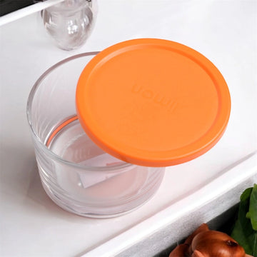 Orange Glass Food Container