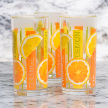 Set of Orange juice glasses